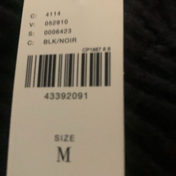 Knitted & Knotted NEW Faux Fur Sleeve Sweater Size M Black Animal Print - Picture 5 of 14